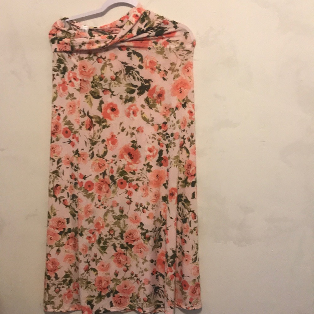 Brand new / Honey &Lace Long skirt  / pink roses💕